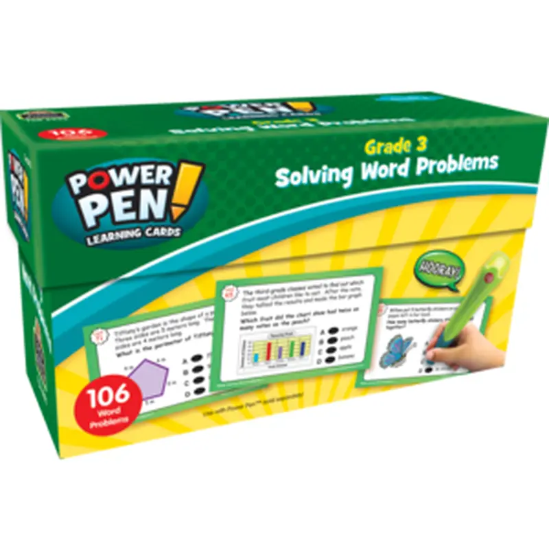 Teacher Created Power Pen Learning Cards, Solving Word Problems Gr 3 (TCR 6998)