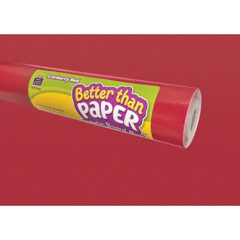 Teacher Created Resources Cranberry Red Better Than Paper Bulletin Board Roll (TCR 77442)