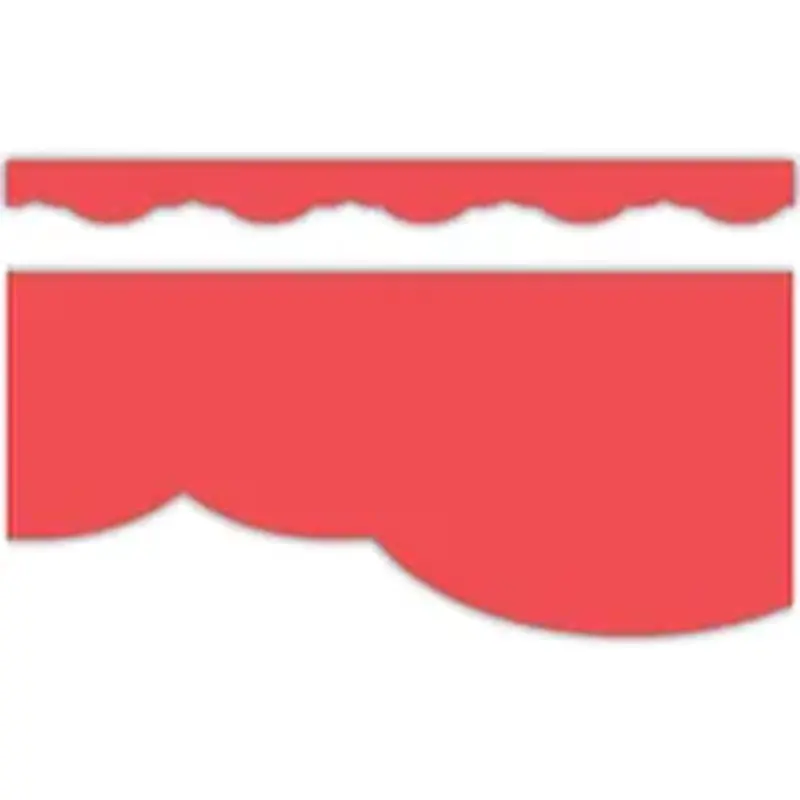 Teacher Created Resources Melon Red Fancy Scallops Border Trim (TCR  9138)