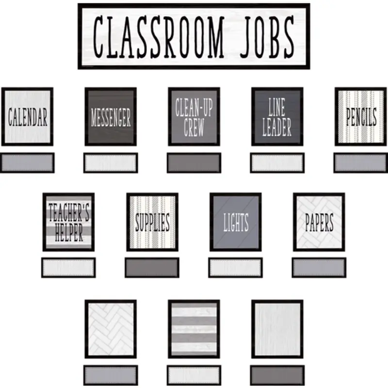 Teacher Created Resources Modern Farmhouse Classroom Jobs Mini Bulletin Board (TCR8532)