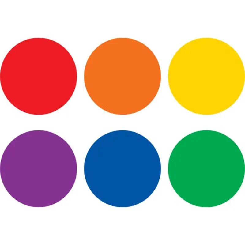 Teacher Created Resources Spot On Dry Erase Desktop Writing Spots, Colorful Circles, 4 (TCR 77550)