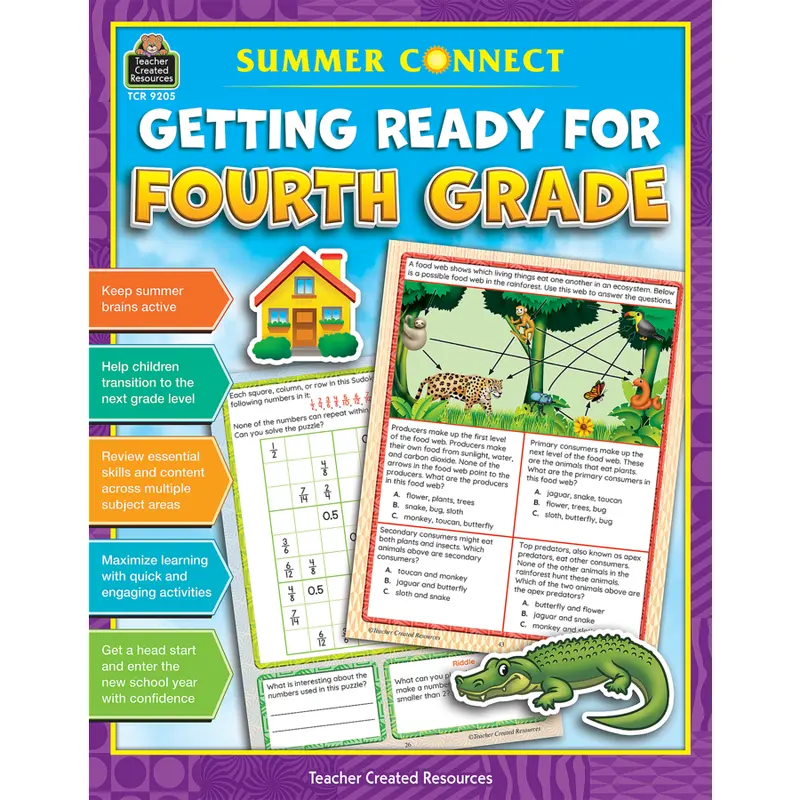 Teacher Created Resources Summer Connect: Getting Ready for Fourth Grade (TCR 9205)