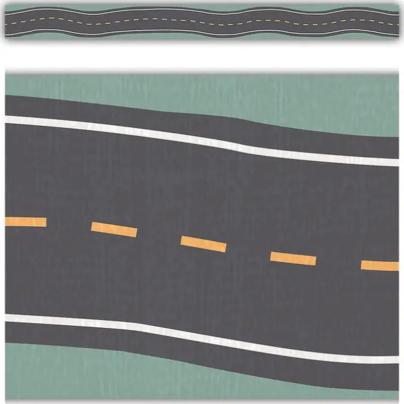 Teacher Created Resources Road Trip Straight Border Trim (TCR 9241)