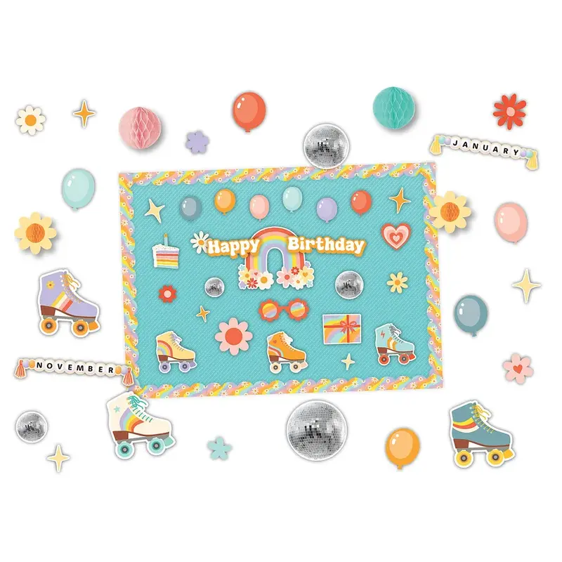 Teacher Created Resources Roller Disco Birthday Create & Decorate Quick Kit (TCR 9466)