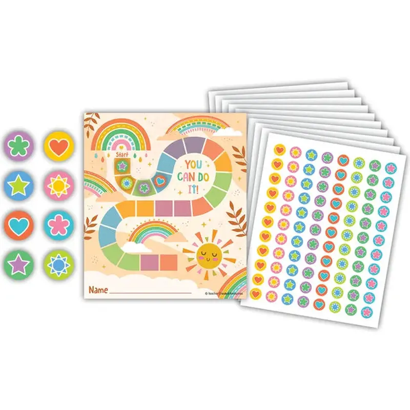 Teacher Created Resources Sunshine Rainbow Reward Trackers with Stickers (TCR 6868)
