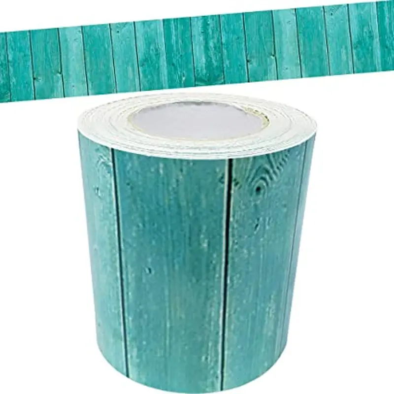 Teacher Created Shabby Chic Wood Straight Rolled Border Trim, 50ft ( TCR 8955)