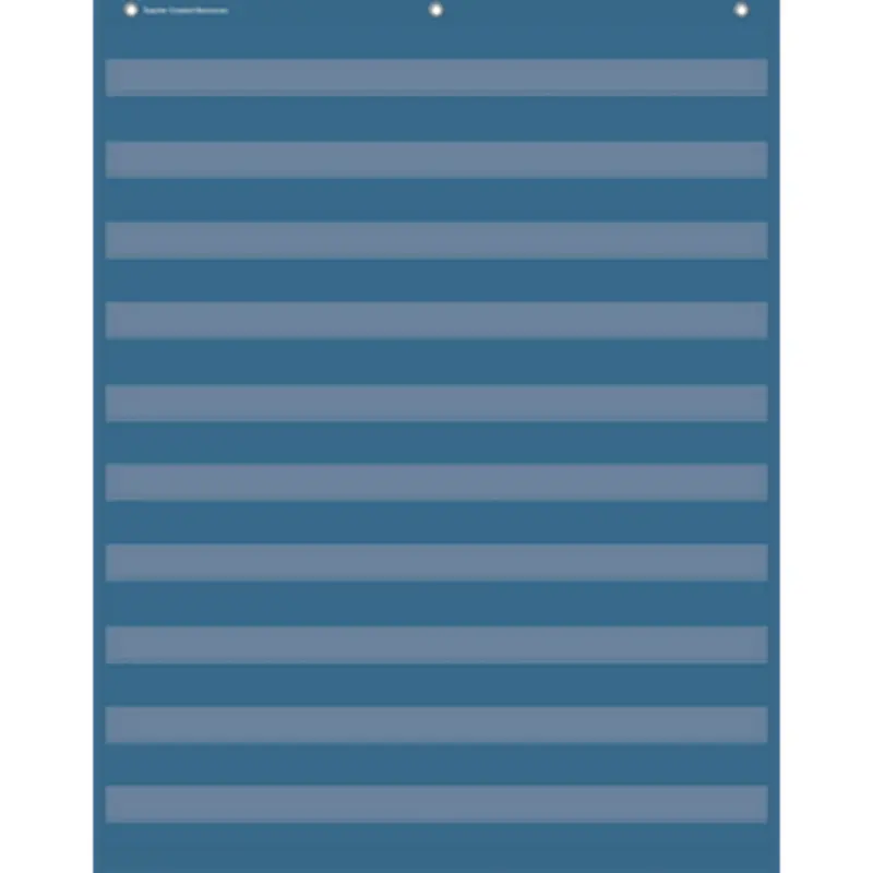 Teacher Created Slate Blue 10 Pocket Chart 34" x 44", 10 Pockets (TCR 20104)