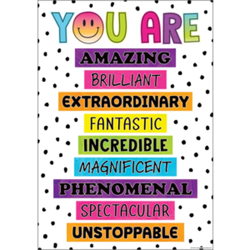 Teacher Created You Are Amazing Positive Poster, 13" x 19" (TCR 7467)