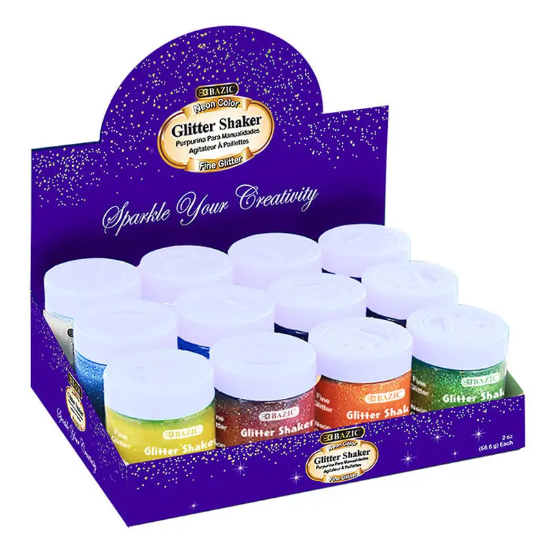 BAZIC 56.6G/2OZ. NEON COLOR GLITTER SHAKE