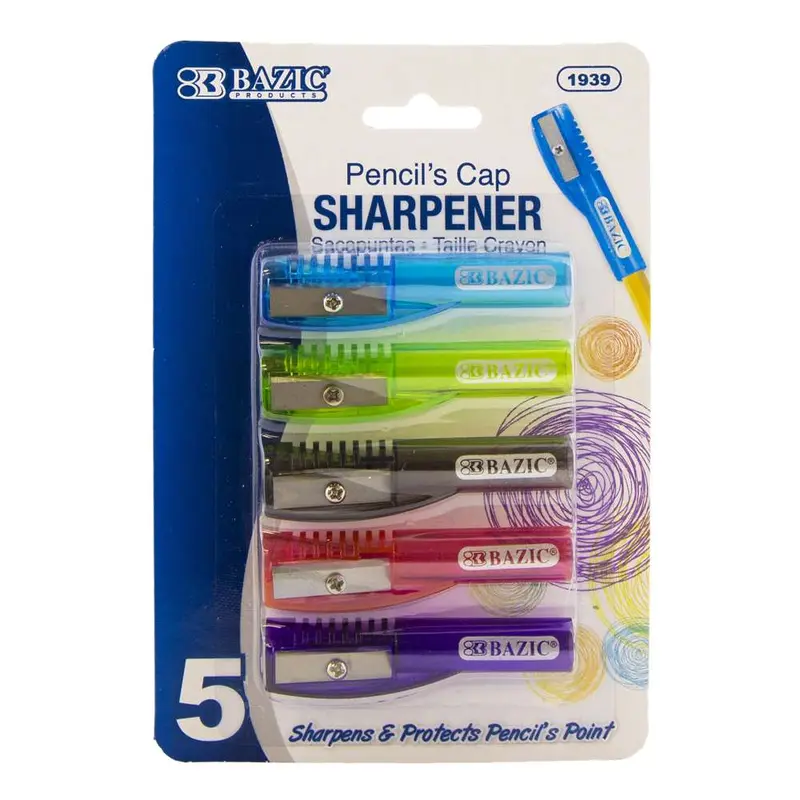 BAZIC Pencil's Cap Sharpener (5/pack)