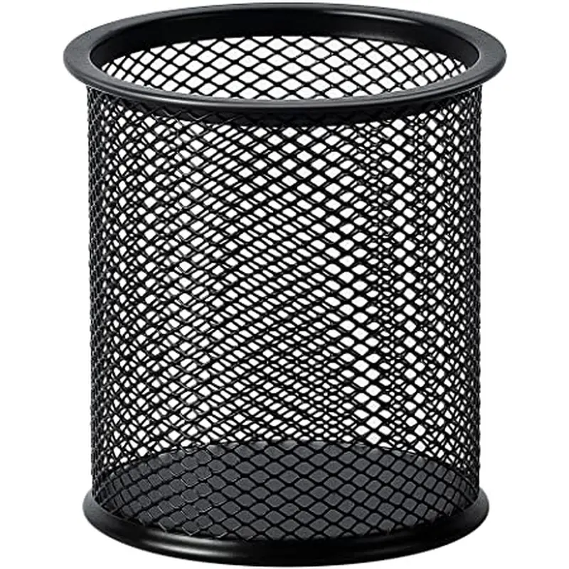 TALBOT BLACK MESH PEN HOLDER - ROUND