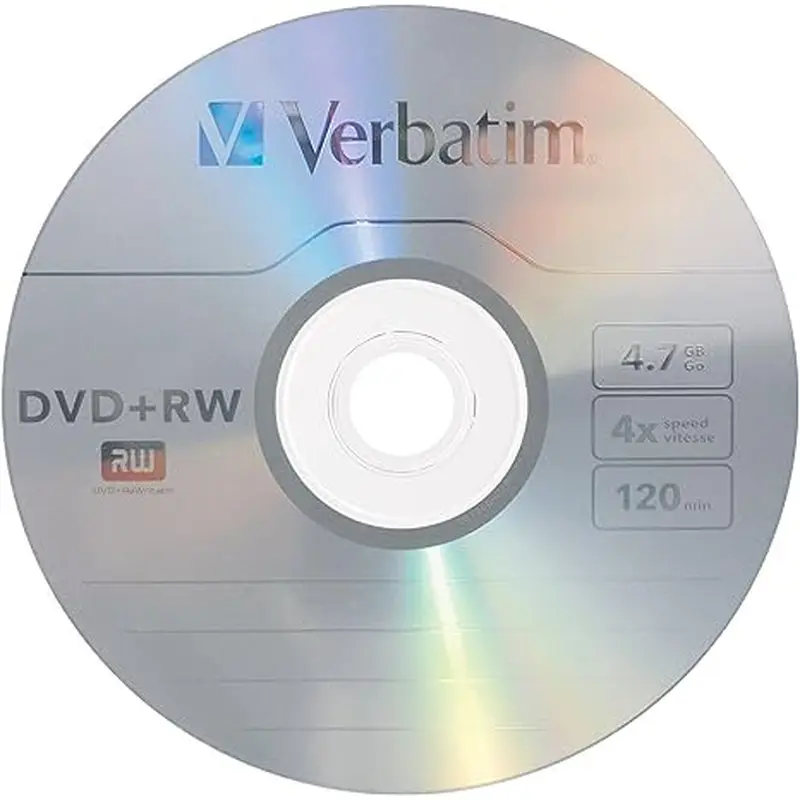 VERBATIM DVD-RW 4.7GB 4X WITH BRANDED SURFACE - 30PK SPINDLE