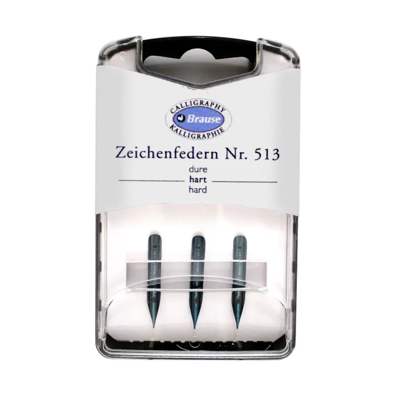 Brause Zeichenfedern Nr. 513 Hard Calligraphy Nibs (Set of 3)