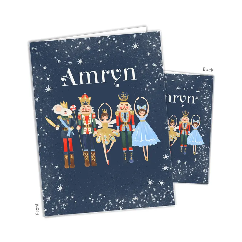 Blue Nutcracker Ballet Personalized Custom 2-Pocket Folder  School Office Supplies1 - 2Pocket Folder