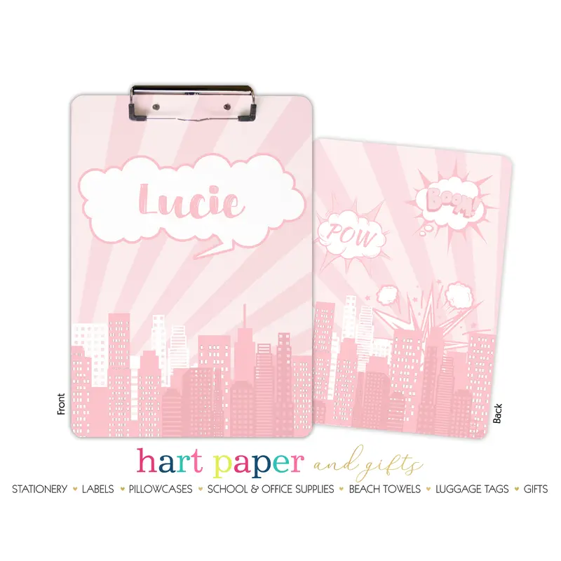 Superhero Personalized Custom Clipboard  School Office Supplies2 Sided Clipboard - Printing on Both Sides