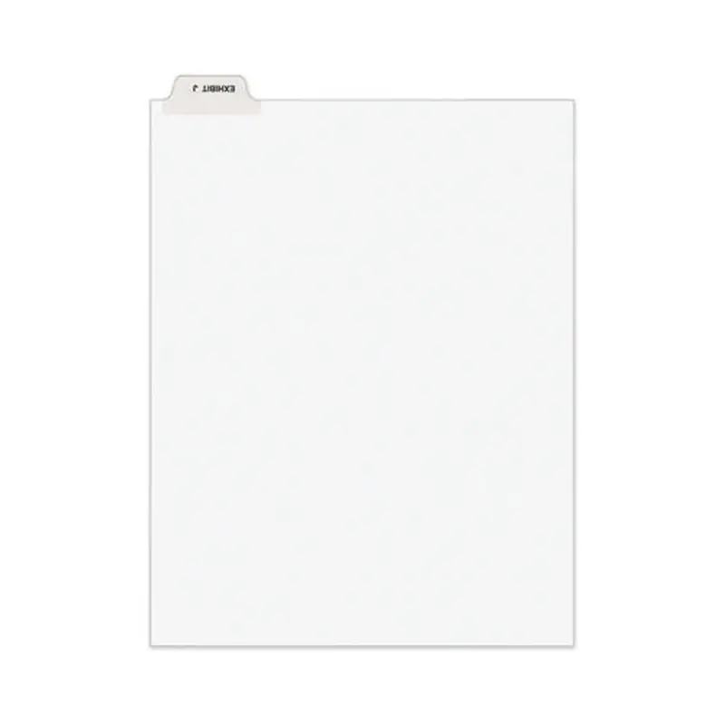 Avery-style Preprinted Legal Bottom Tab Divider, 26-tab, Exhibit J, 11 X 8.5, White, 25/pk