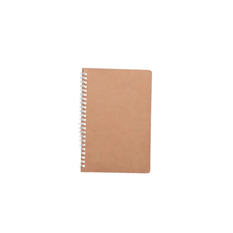 A5 Spiral Notebook with Brown CoverAssorted