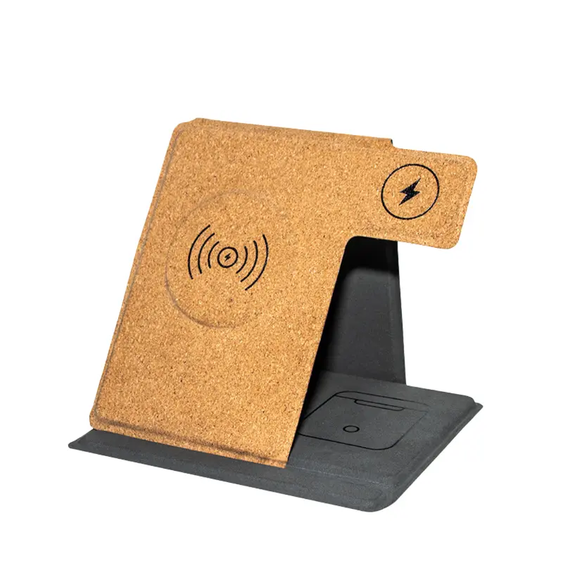 3-in-1 Folding Cork Wireless Charger (Deliver in 4-6 weeks)