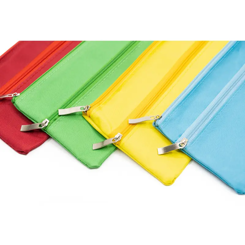 300D A6 Double Zipper Pencil CaseAssorted