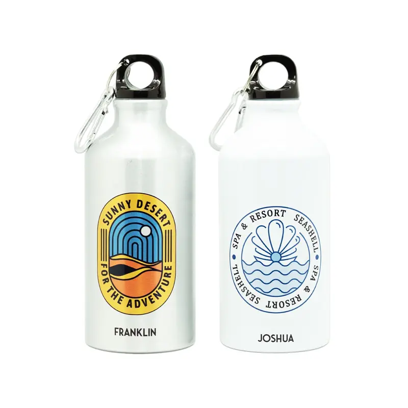 Aluminium Bottle  - 500ml (Name Printing)White / With Image