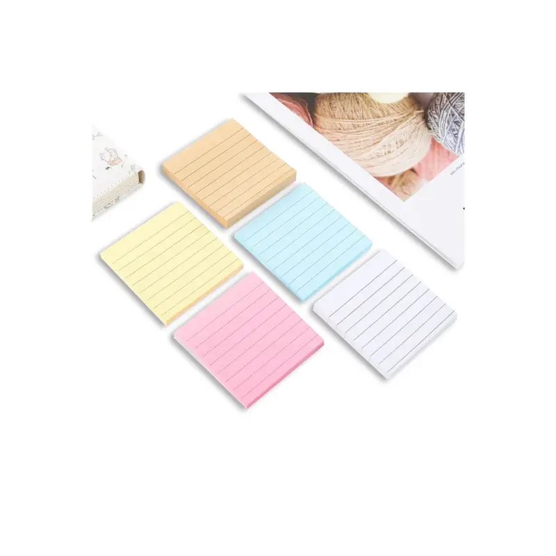 Square Lined Post it NotesAssorted