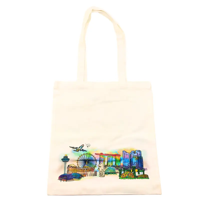Singapore Theme Premium Cotton Tote Bag