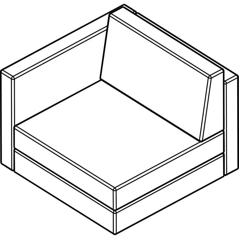 Arold Cube 300 Right-Side Armchair [SKU - AROCU304TP06]EA