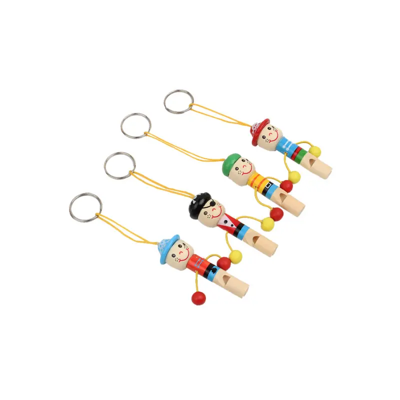 Wooden Mini Whistle Keychain