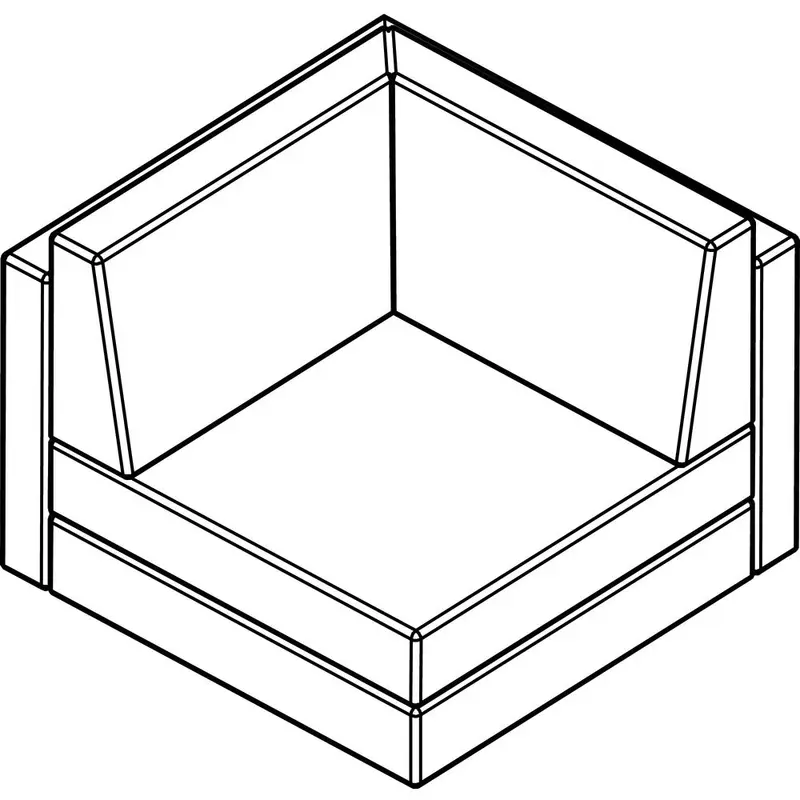 Arold Cube 300 Corner Armchair [SKU - AROCU306TP08]EA