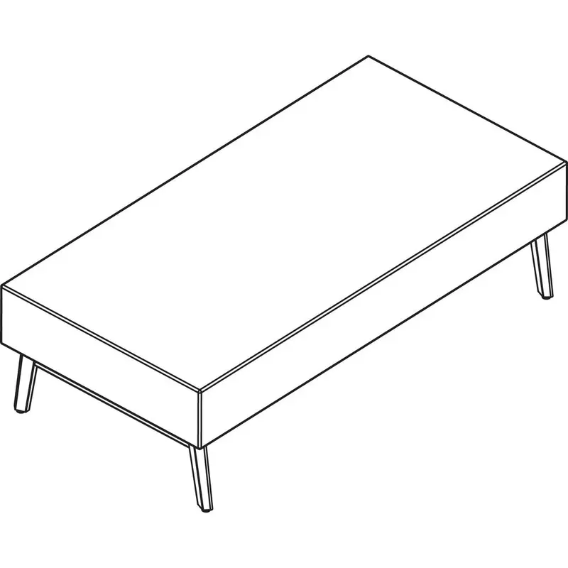 Arold Hip Hop Collection Rectangular Bench [SKU - AROH60W20W1]EA