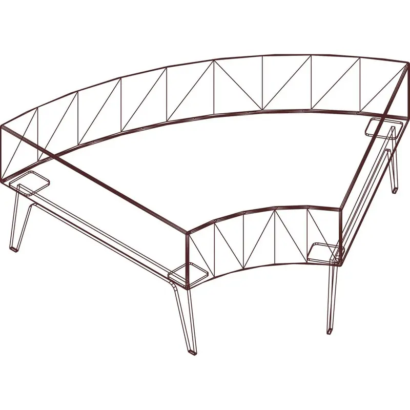 Arold Hip Hop Collection Wedge Bench [SKU - AROH1860K8W5]EA