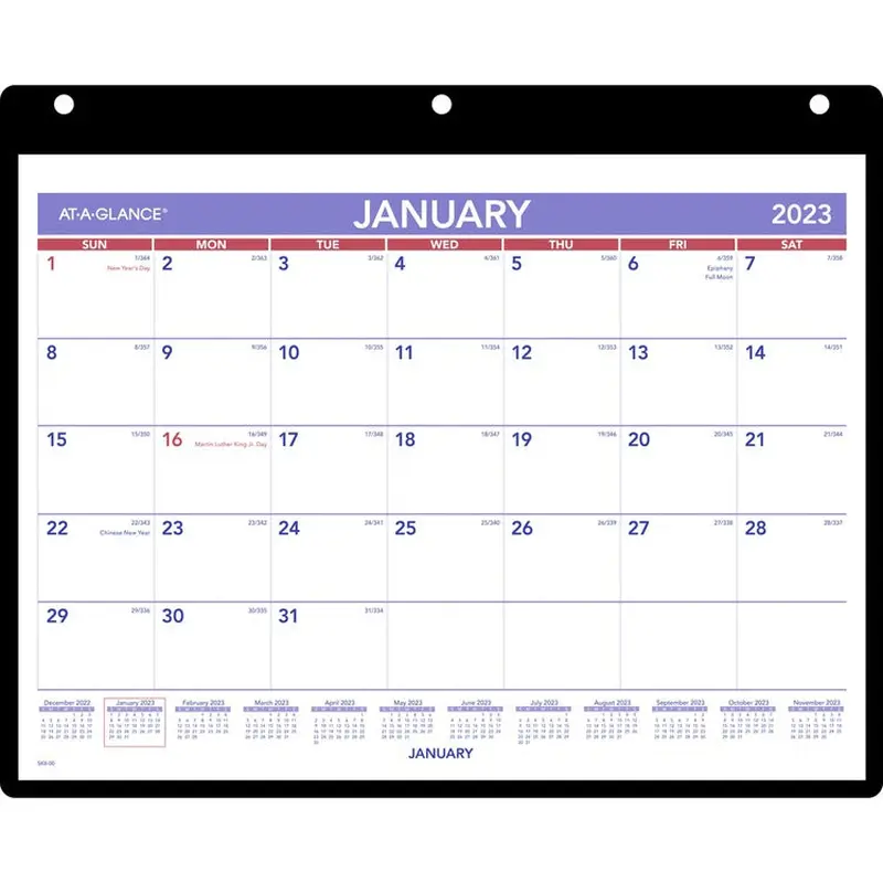 At-A-Glance Monthly Desk/Wall Calendar with Poly Holder [SKU - AAGSK800]EA