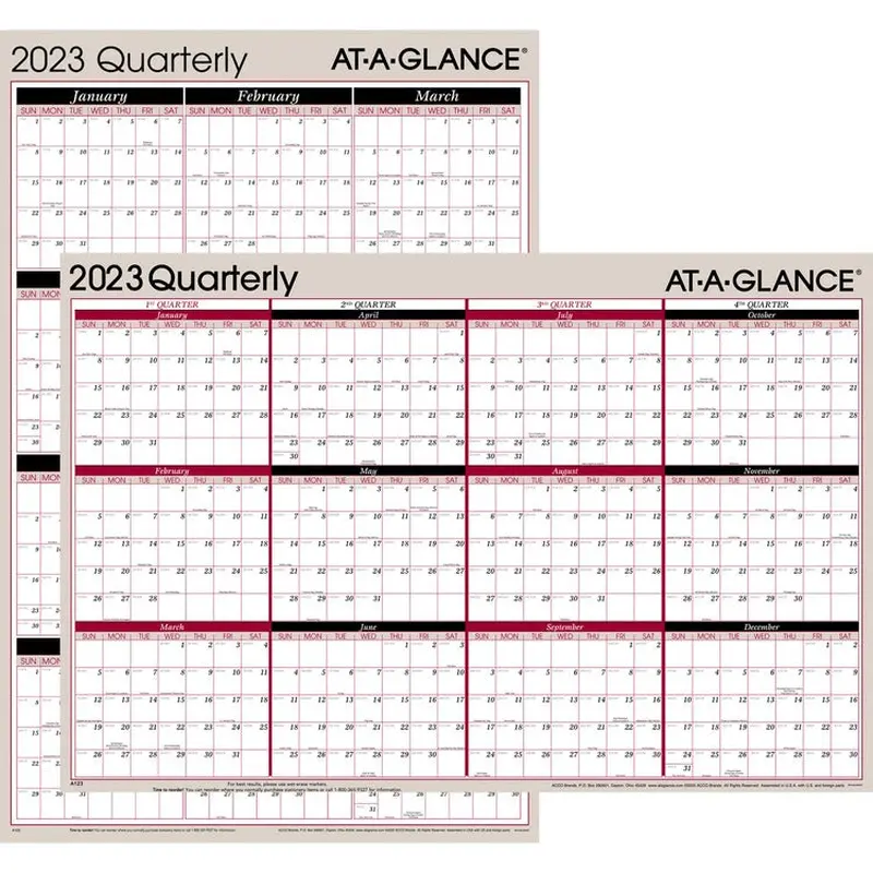 At-A-Glance Reversible Wall Calendar [SKU - AAGA123]EA