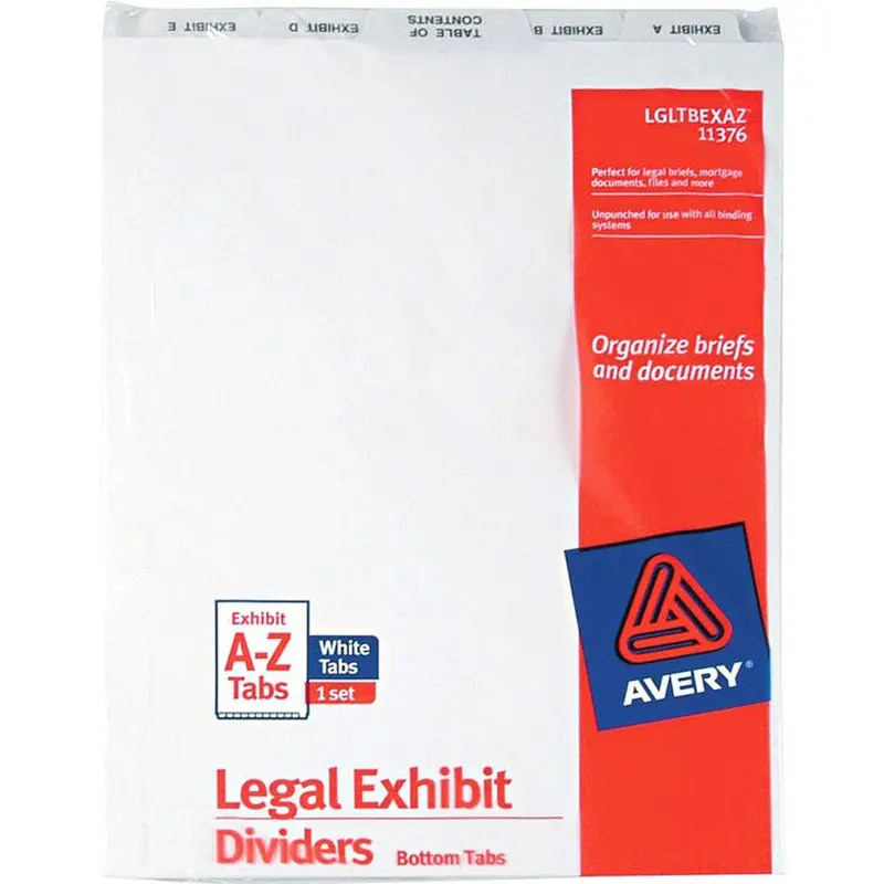 Avery Premium Collated Legal Exhibit Dividers with Table of Contents Tab - Avery Style [SKU - AVE11376]ST