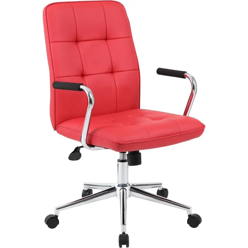 Boss Modern Office Chair with Chrome Arms [SKU - BOPB331RD]EA
