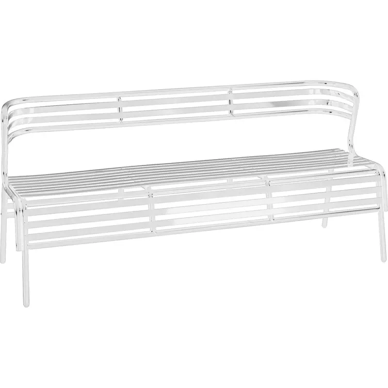 Safco CoGo Indoor/Outdoor Steel Bench with Back [SKU - SAF4368WH]EA