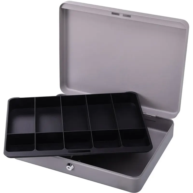 Sparco All-Steel Locking Cash Box with Tray [SKU - SPR15500]EA