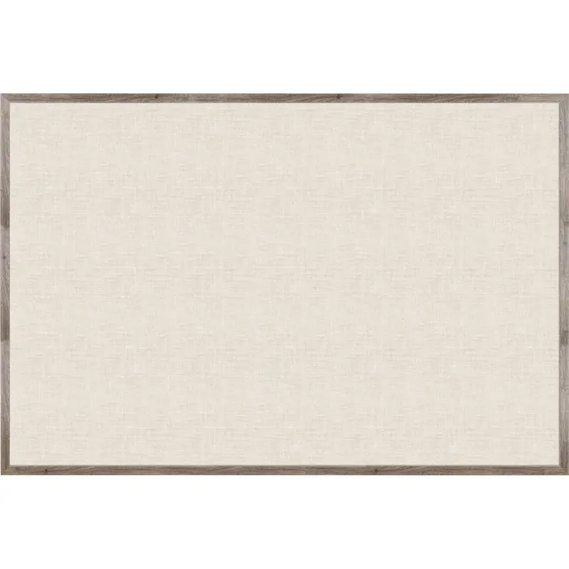 U Brands Linen Bulletin Board, 72" X 47" , Rustic Wood Frame [SKU - UBR4897U0001]EA