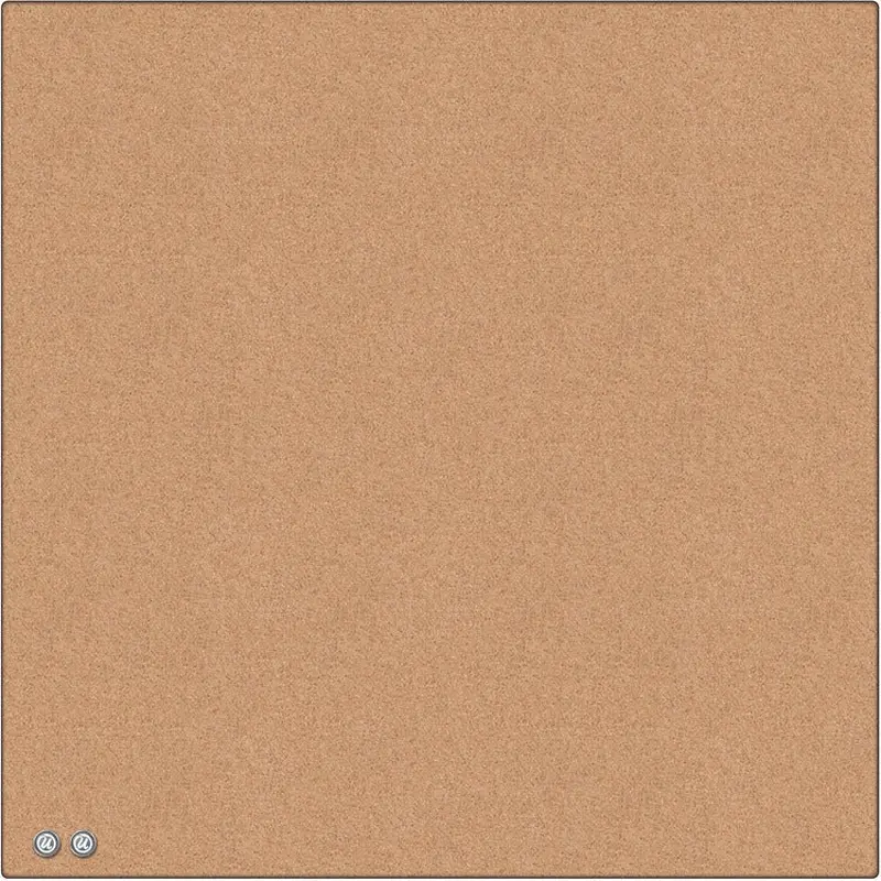 U Brands Square Cork Bulletin Board, 14 x 14 Inches, Frameless, Natural, Push Pins Included (463U00-04) [SKU - UBR463U0004]EA