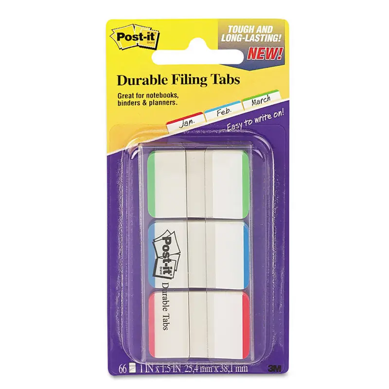 1" Lined Tabs, 1/5-Cut, Lined, Assorted Colors, 1" Wide, 66/Pack