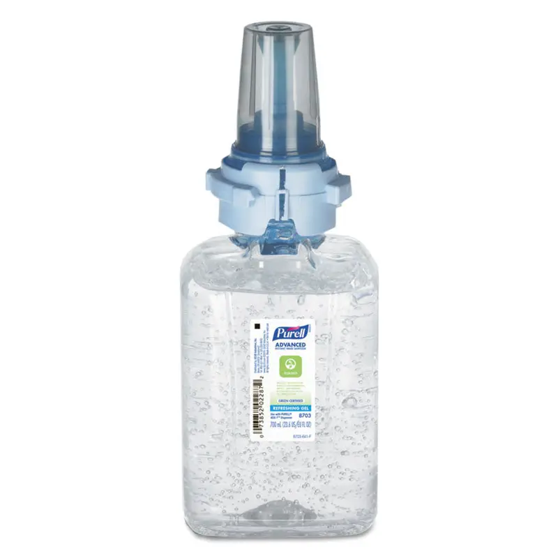 Advanced Hand Sanitizer Green Certified Gel Refill,  For ADX-7 Dispensers, 700 mL, Fragrance-Free