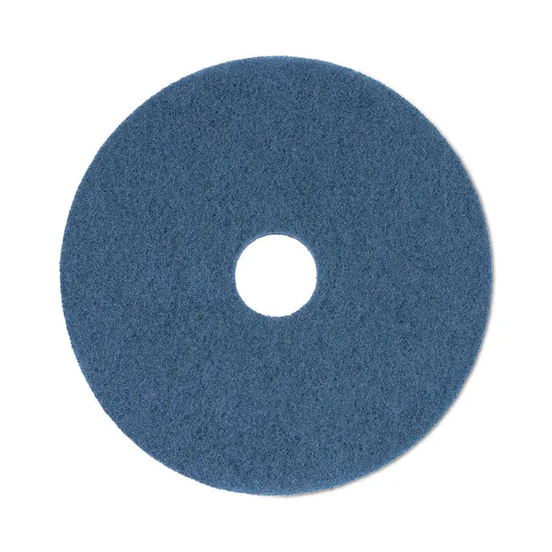 Scrubbing Floor Pads, 20" Diameter, Blue, 5/Carton