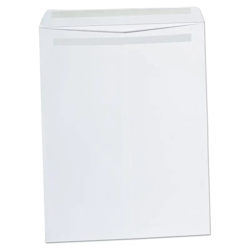 Self-Stick Open End Catalog Envelope, #15 1/2, Square Flap, Self-Adhesive Closure, 12 x 15.5, White, 100/Box
