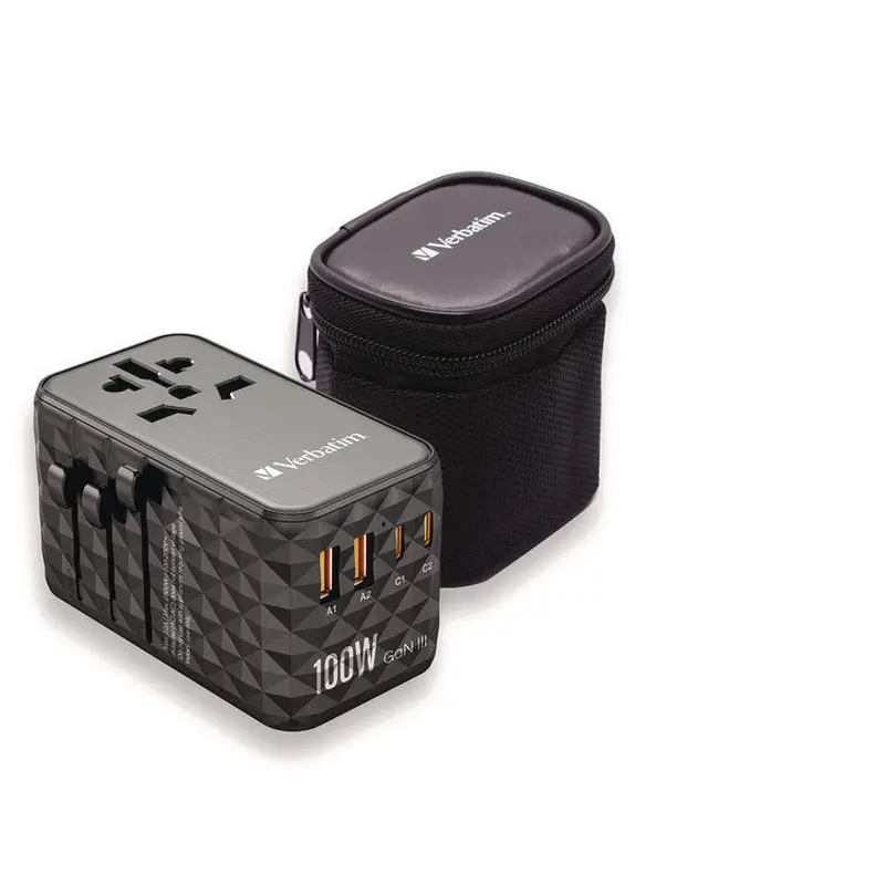 UTA-06 Gan III Universal Travel Adapter, (2) USB-A/(2) USB-C/Quick Charge 4 