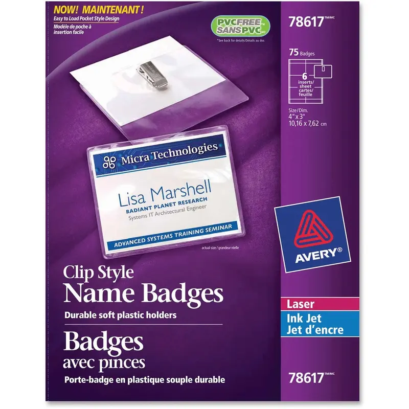 Avery® 78617 Laser/Inkjet Badge Insert