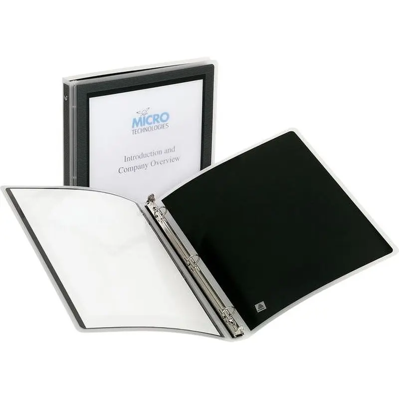 Avery® Flexi-View 3 Ring Binder, 0.5" Round Rings, 1 Black Binder (AVE15767)