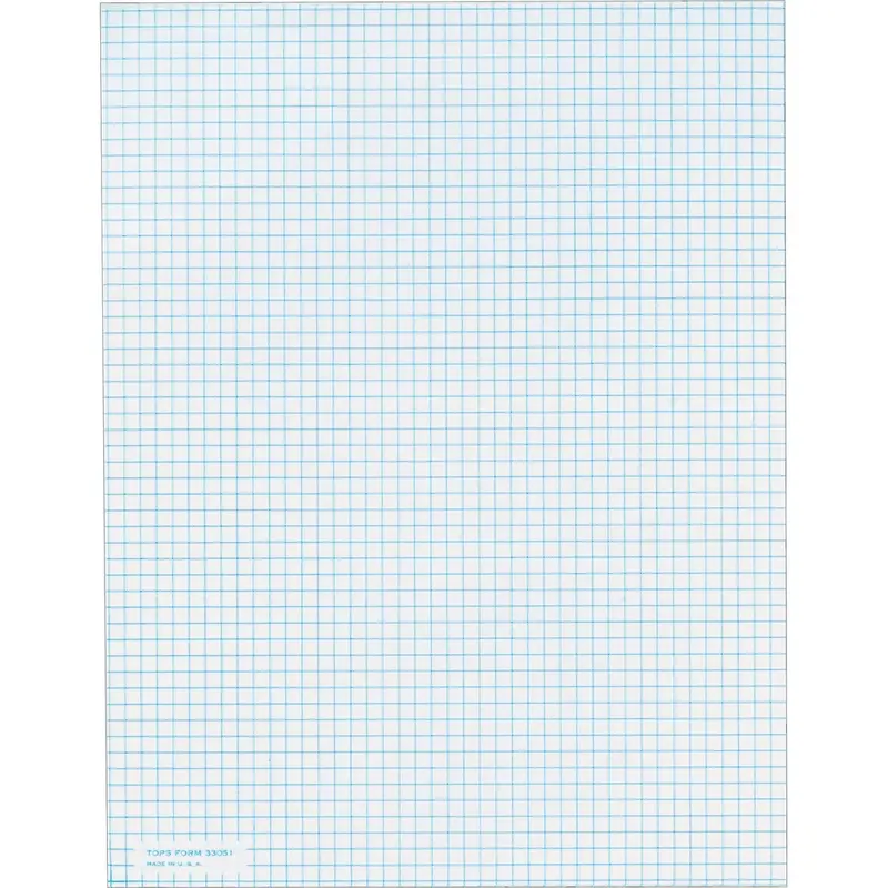 TOPS 5 Square/Inch Quadrille Pads - Letter