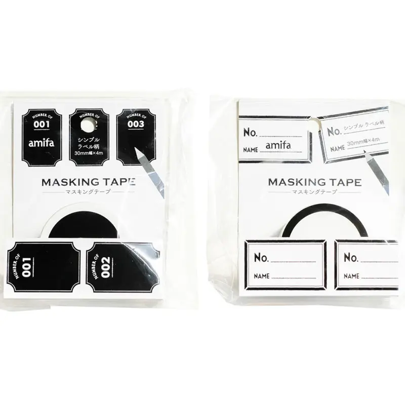Amifa Masking Tape LabelBlack