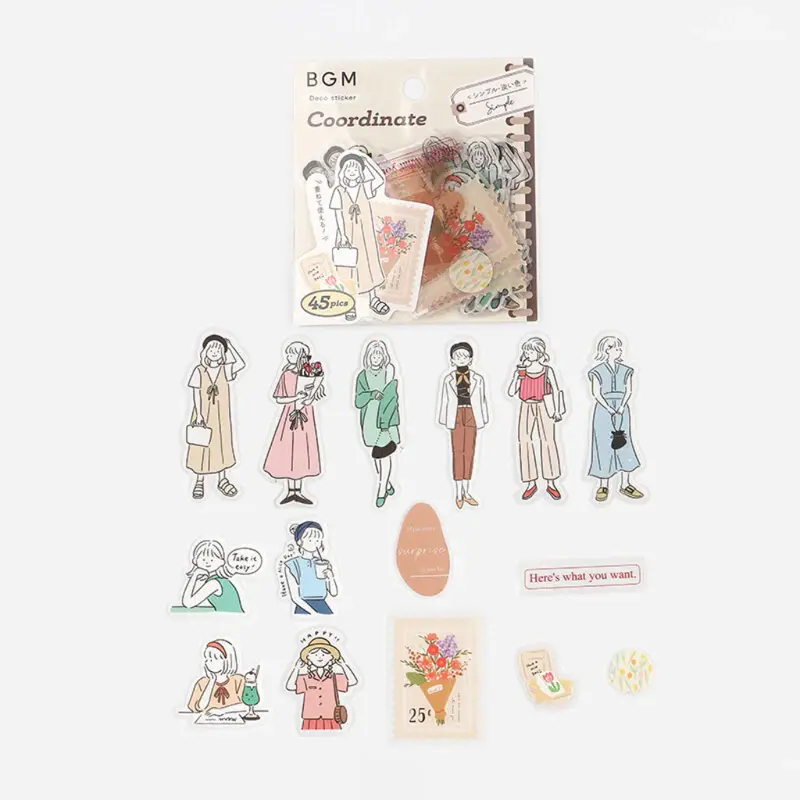 BGM Deco Flake Sticker 45picsSimple girl