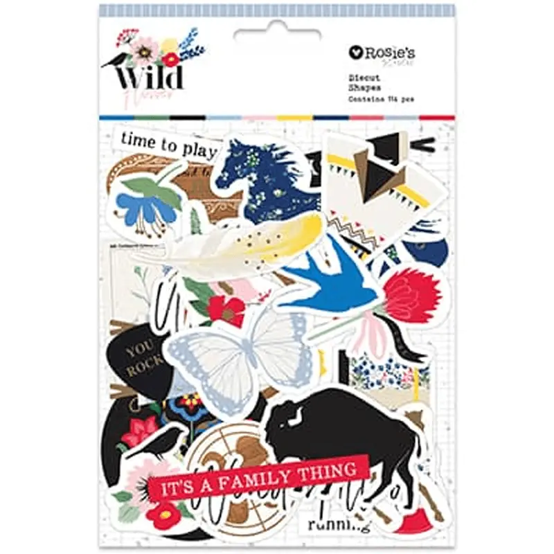 Rosie's Studio Wild Flowers Ephemera Die-Cuts